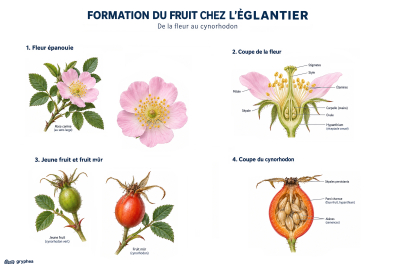 De la fleur au fruit chez l’Eglantier